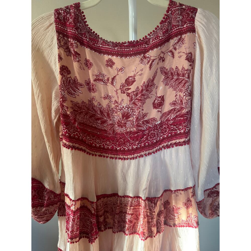 Free People Cream Dress with Red Print - Picture 12 of 12